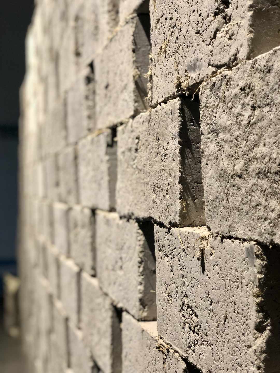 close up of Eco friendly brick work