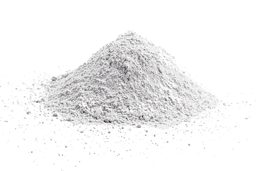 small mountain of cement powder