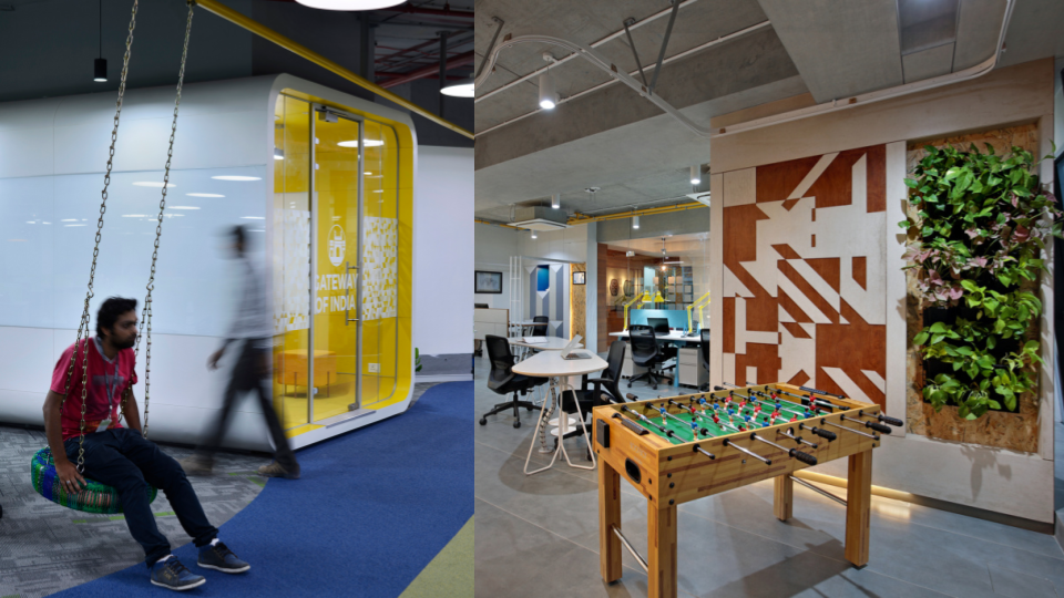 Recreational spaces in an office